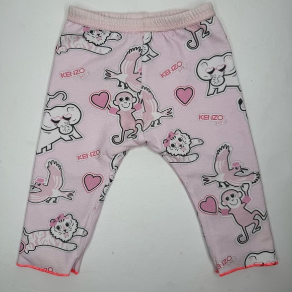 NWT KENZO Baby Elephant Logo 2 Piece Set Top Leggings Pink Reversible Size 3M - Picture 4 of 16